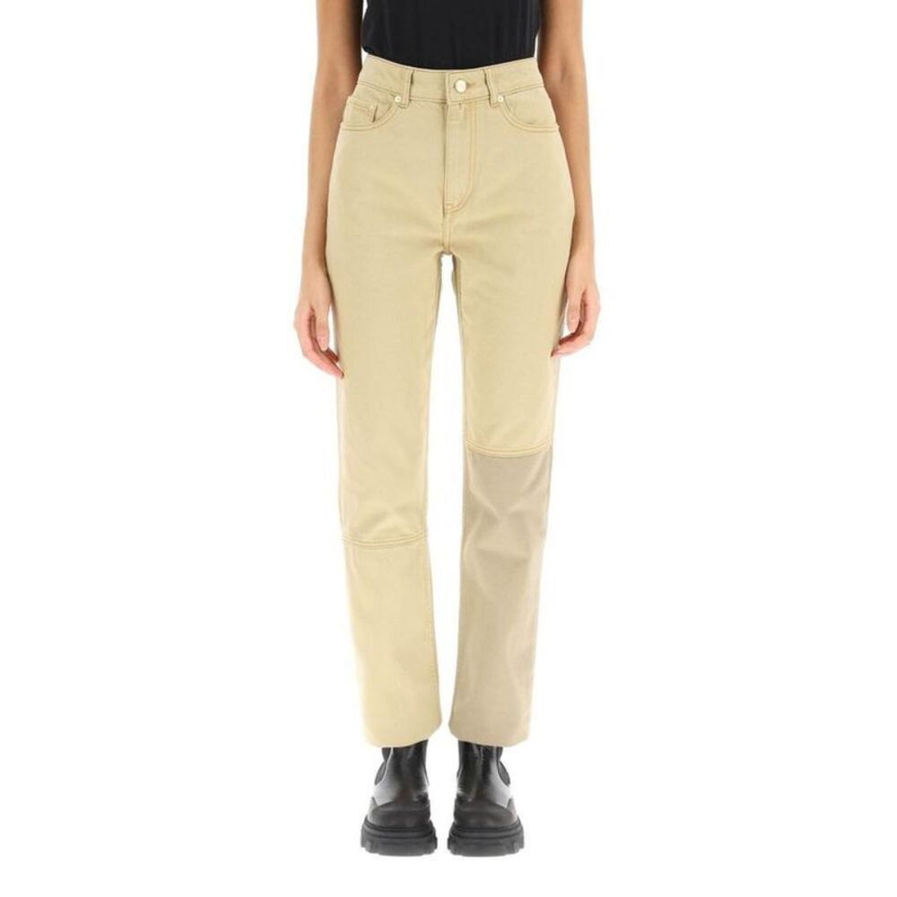 Ganni Brown Cotton Jeans Women's Denim